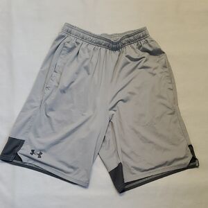 Under Armour Gray Athletic Shorts Lightweight Moisture-Wicking